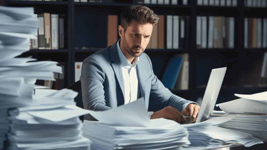 Offshoring and Outsourcing - A professional-looking accountant sitting