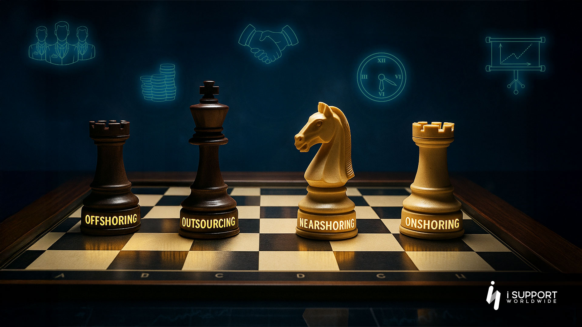 Offshoring vs. Outsourcing vs. Nearshoring vs. Onshoring - iSupport Worldwide