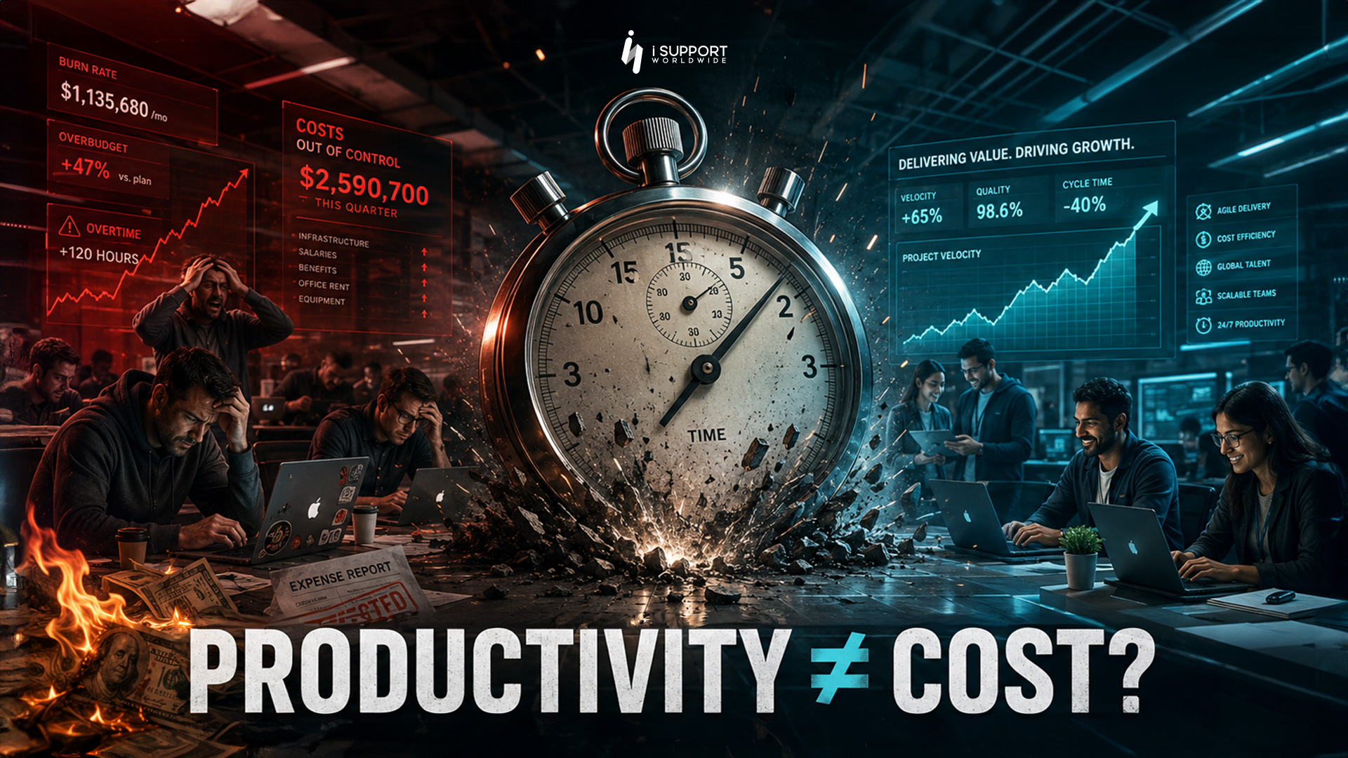 Offshore Developers vs. Silicon Valley Teams Productivity - iSupportWorldwide